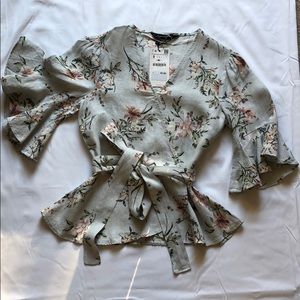 Zara, linen blouse.